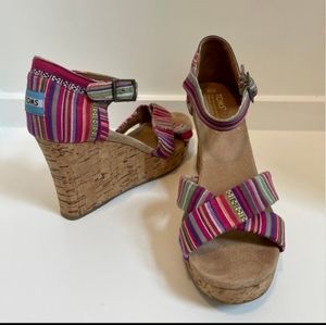 TOMS Wedges, size 10